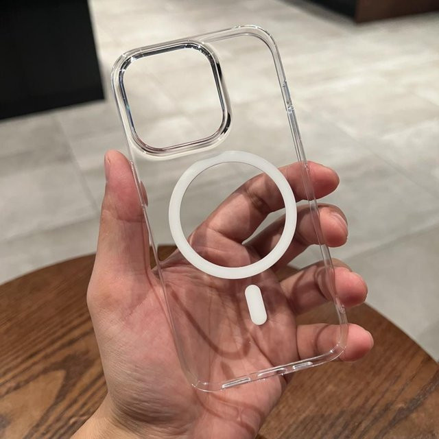Transparente MagSafe Schutzhülle aus hartem PC für Apple iPhone 16 15 14 13 12 11 Pro Max Plus in Brown - Bild 1