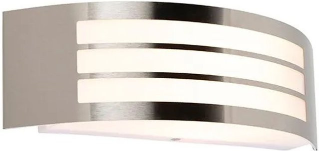 QAZQA Sapphire Deluxe Moderne Wandleuchte aus Edelstahl in Silber, IP44 Up-Down Außenleuchte für Badezimmer und Außenbereich, dimmbar, E27 - Bild 1