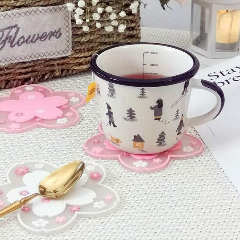 Kawaii Untersetzer im japanischen Stil Sakura in Pink - Bild 2