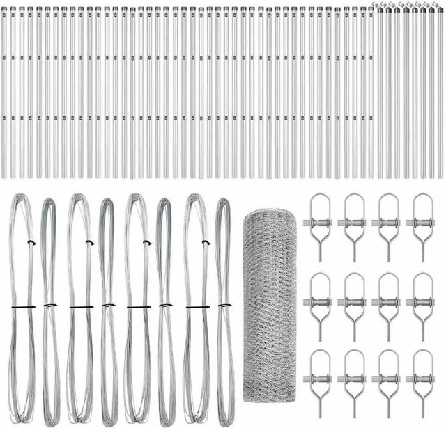 vidaXL Zaunpfosten aus Stahl in Silber, Höhe: 80 cm, Durchmesser: 2,5 cm - Bild 1