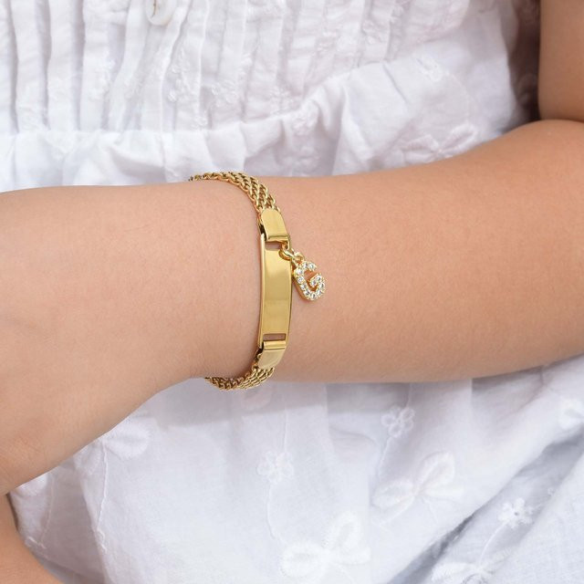Vnox Baby Armband, Edelstahl, Gold, Kinder - Bild 1