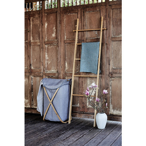 WENKO Handtuchleiter Bahari aus Bambus in Silberfarben, B/H/T: 43 x 170 x 33 cm - Bild 4