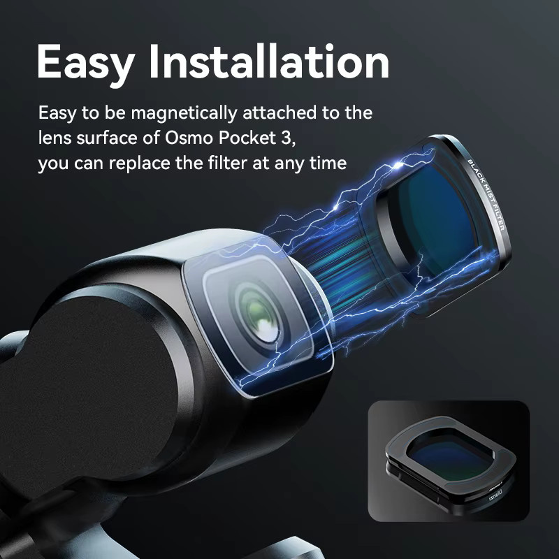 Ulanzi PK-01 Nebelfilter aus optischem Glas in Schwarz für DJI Osmo Pocket 3 - Bild 4