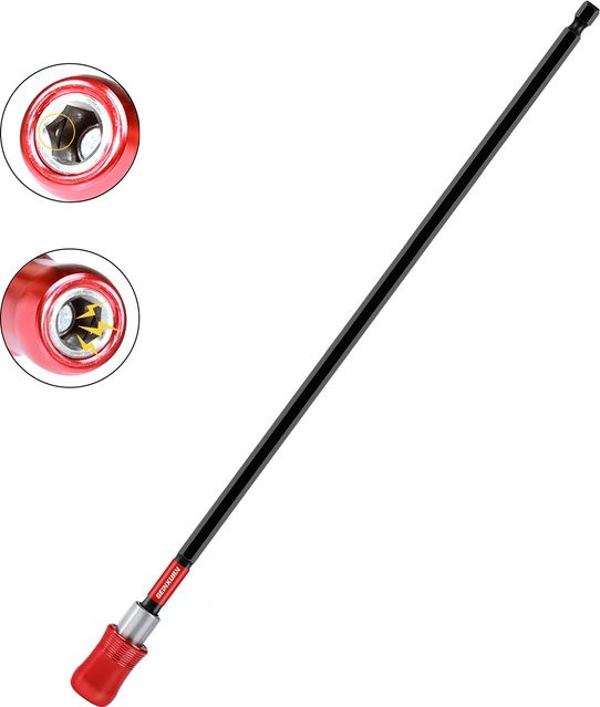Geinxurn Magnetischer Schlagschrauber-Bit-Halter mit Schnellwechsel-Verlängerung und Schraubendreher-Bits, 30 cm - Bild 1