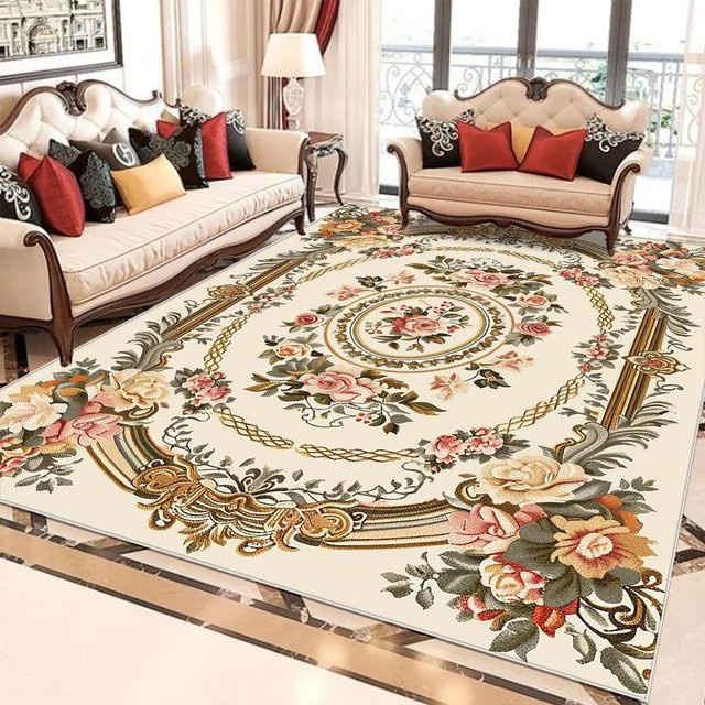Lodestar Blumenteppich im Retro-Stil, mehrfarbig, B/B: 180 x 240 cm - Bild 1