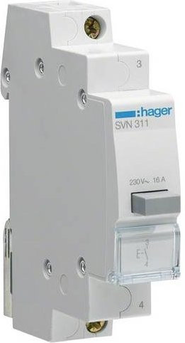 Hager Taster 16A 230V SVN311 in Weiß - Bild 1
