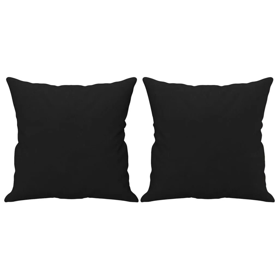 vidaXL Zierkissen Set aus 2 Stück in Schwarz aus Mikrofasergewebe, quadratisch, B/T/H: 40 x 40 x 40 cm - Bild 2