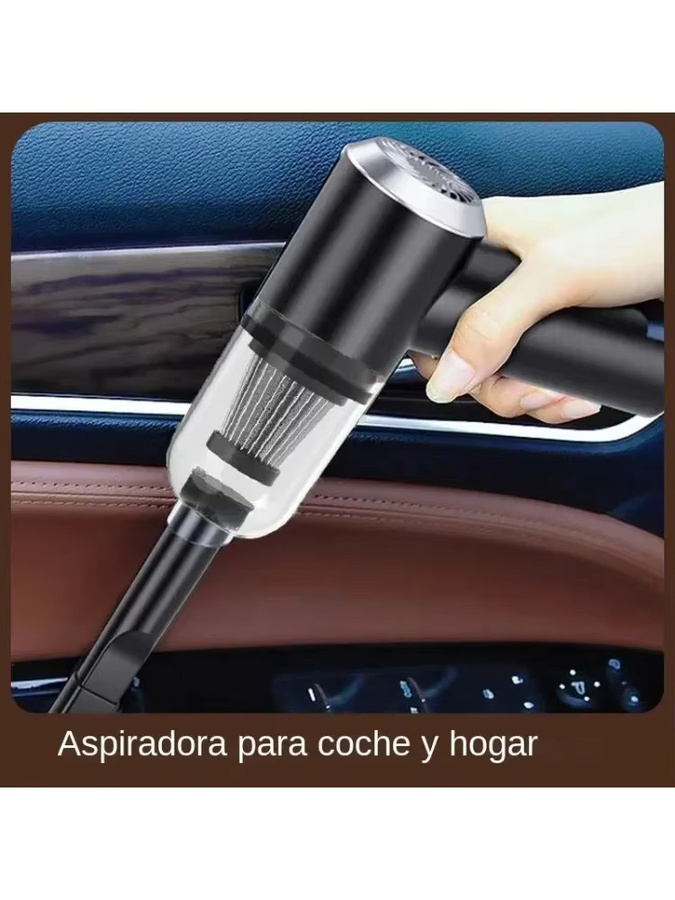 HAOYUNMA Kabelloser Mini Auto-Staubsauger in Schwarz, 9000Pa Tragbarer Nass- und Trockensauger mit USB-Aufladung und 1200mAh Akku - Bild 7