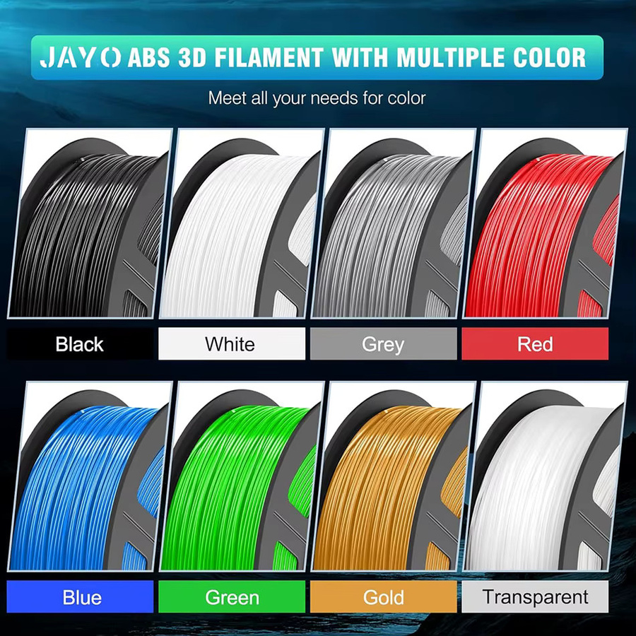 JAYO ABS 3D-Drucker-Filament Set, 5 Rollen à 1 kg, 1,75 mm Durchmesser für FDM-Drucker und 3D-Stifte - Bild 6