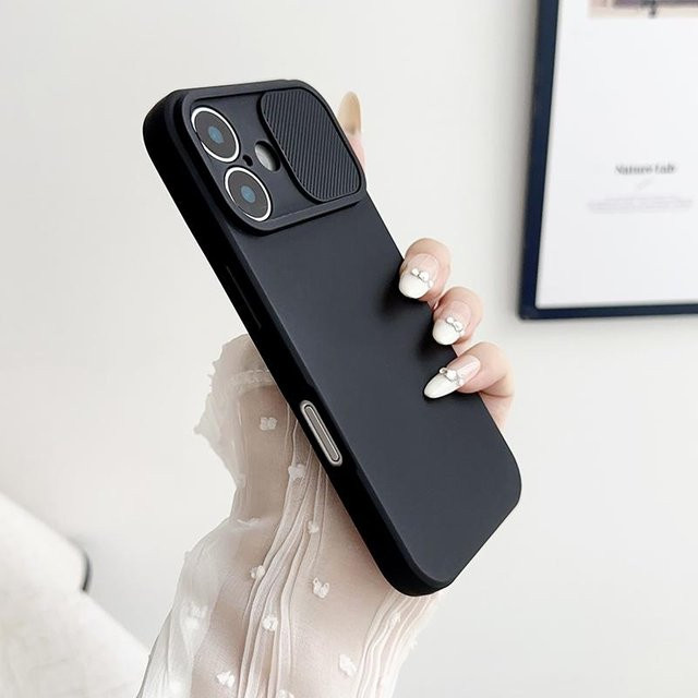 Stoßfeste Silikon-Handyhülle mit Kamera-Schutz für iPhone 16 15 14 13 12 11 Pro Max Plus von Rui Di in Schwarz - Bild 1