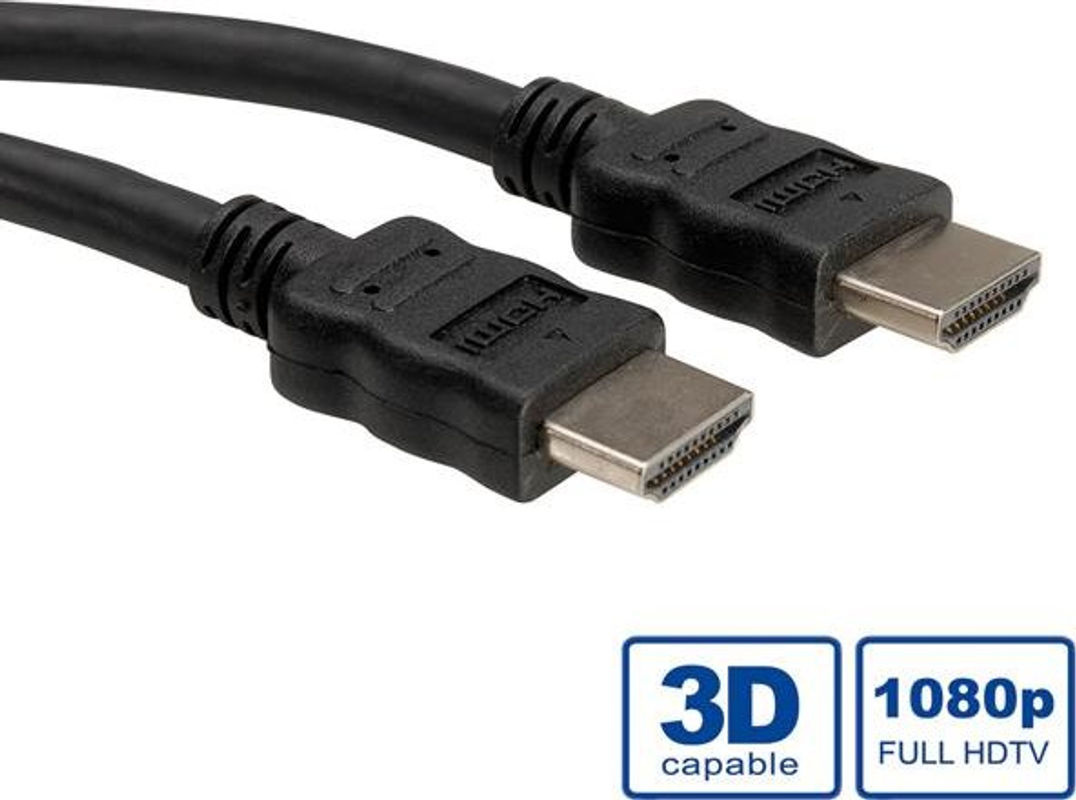 Roline HDMI Anschlusskabel Schwarz 7,5 m Geschirmt - Bild 2