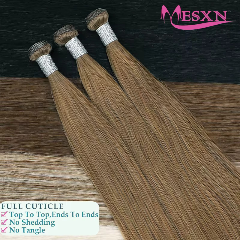 MESXN Haar Tressen Extensions Echthaar, Unisex - Bild 2