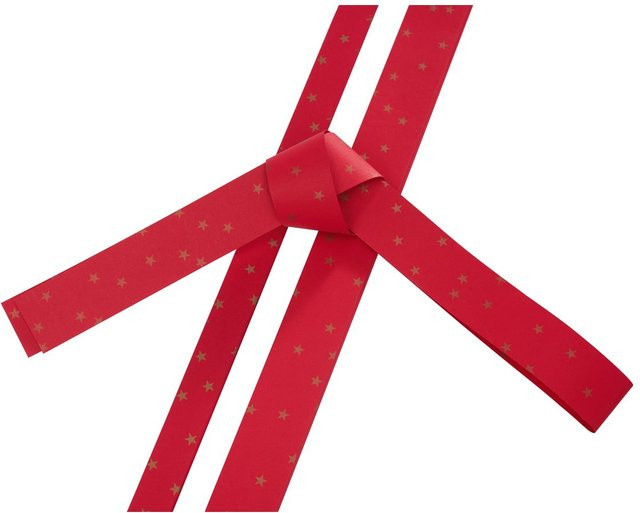Rico Design Papierstreifen Goldsterne in Rot - Bild 1