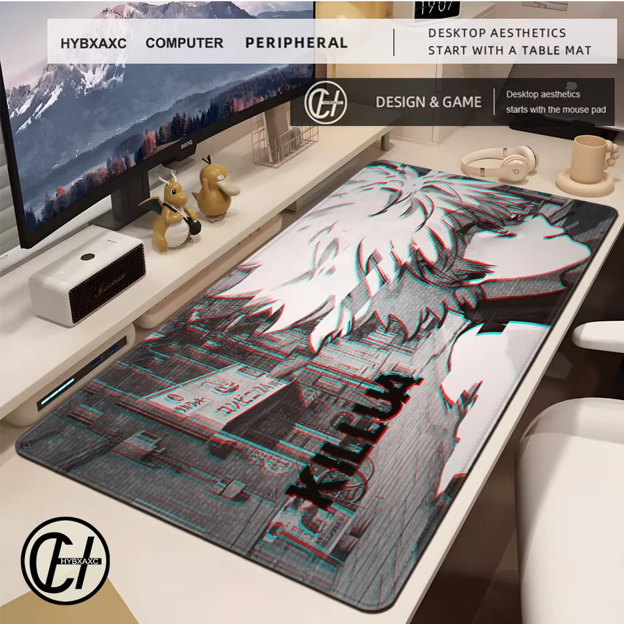 HYBXAXC Anime Hunter X Hunter Killua Zoldyck Mauspad XXL Tastaturunterlage mit Stickerei-Polsterung in Multicolour - Bild 2