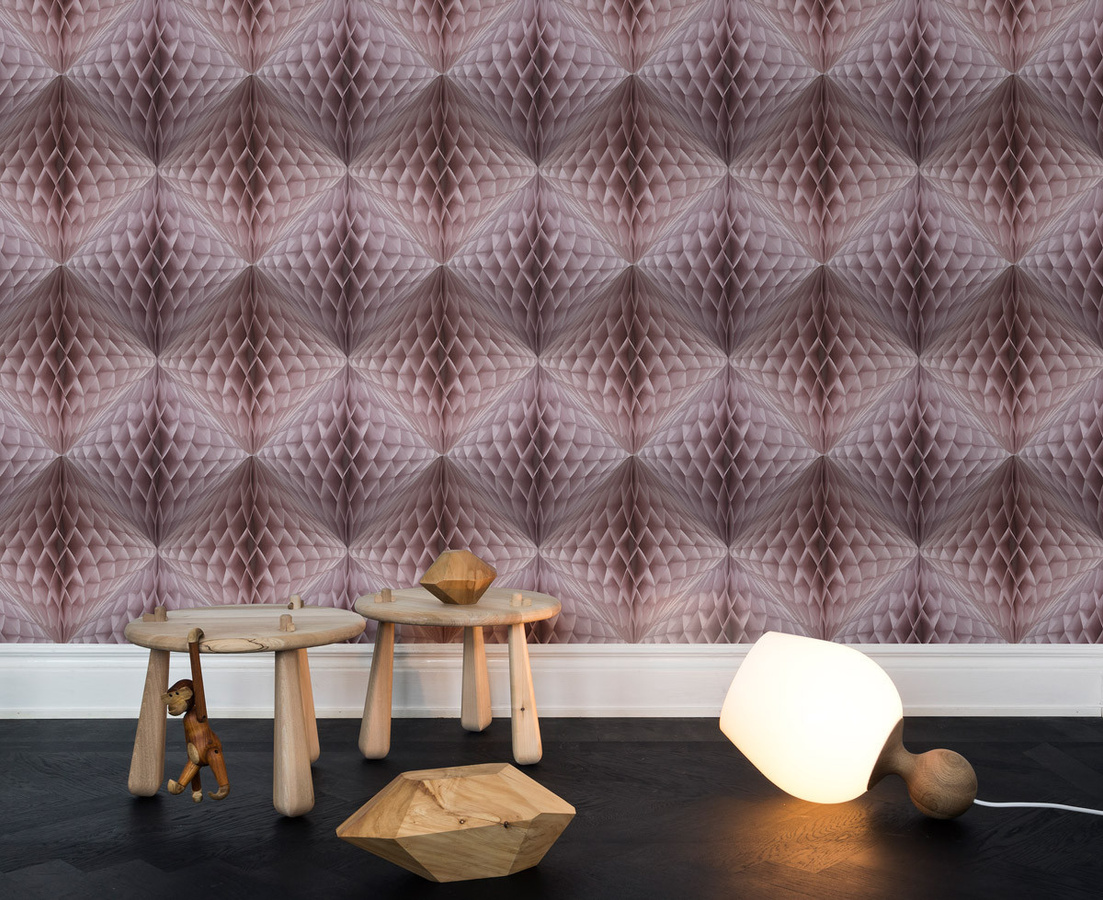 Rebel Walls Mural Pom Pom in Pink und Purple mit modernem geometrischem Design - Bild 2
