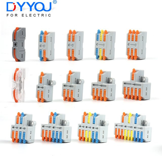 DIY YOU 25er Set Universal Compact Draht Stecker Push-in Hebel Klemmen für LED-Beleuchtung und elektrische Verdrahtung - Bild 1