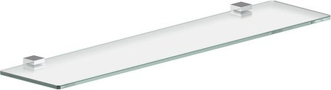 WELLWATER Ablage Ferrara aus Glas in transparent und Chromfarben, wandmontiert - Bild 1