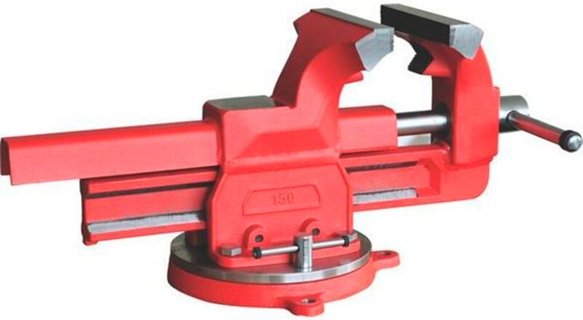 KS Tools Parallel-Schraubstock mit Drehteller in Rot aus Stahl, Öffnungsweite: 125 mm - Bild 2
