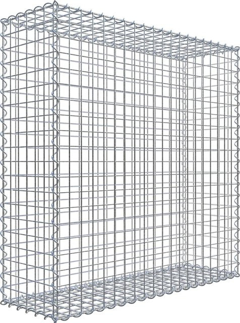 Gabiona Spiralgabione aus Stahl in Silbergrau, B/H/T: 100 x 100 x 30 cm - Bild 1