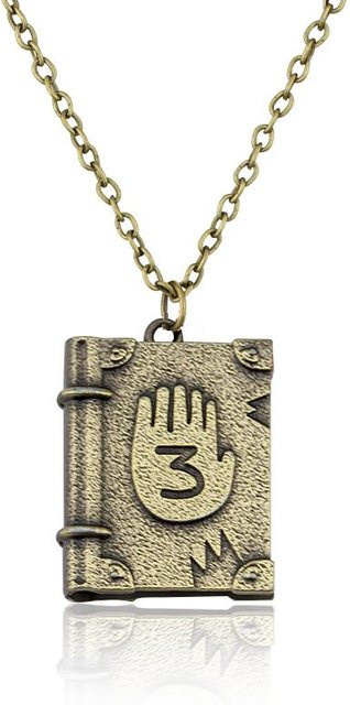 Halskette Anhänger, Metall, Gold, Vintage, Unisex - Bild 1