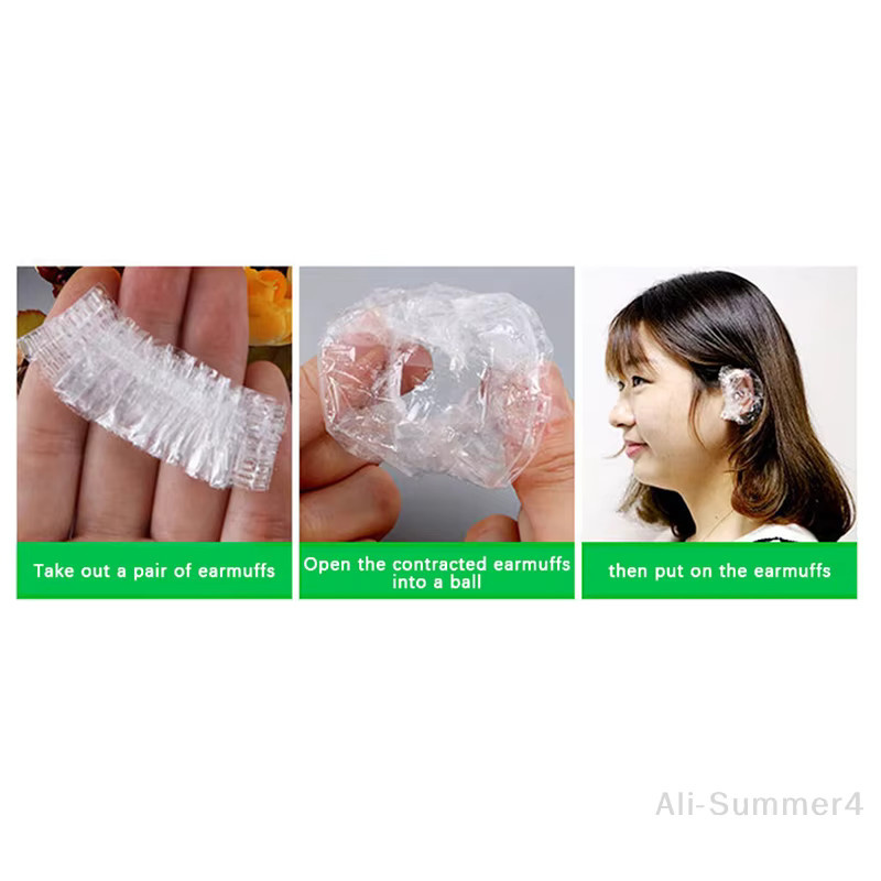 100 Stück Einweg Ohr Abdeckung Wasserdicht, Unisex - Bild 4