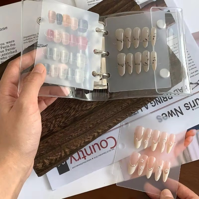 HNKMP Aufbewahrungsbuch für Fake Nails, 3 Löcher, mit Doppelschnalle - Bild 2