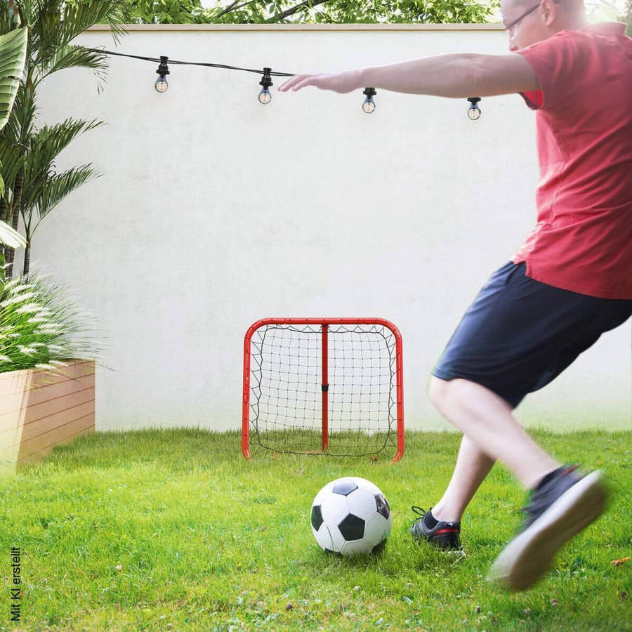 HOMCOM Fußball Rebounder, rot, Metall, Kunststoff - Bild 3