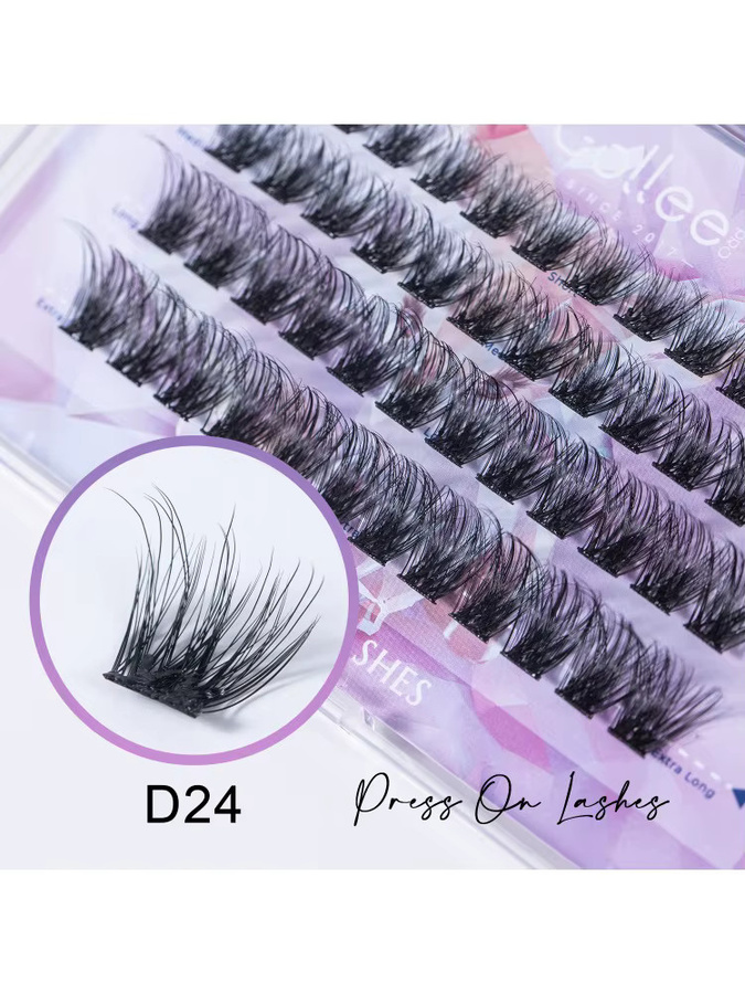 Gollee Künstliche Wimpern, selbstklebend, D-Bogen, natürlich, 10–16 mm - Bild 3