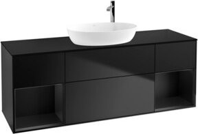 V&B Waschtischunterschrank Finion in Blau lackiert, Breite: 160 cm, Tiefe: 50,1 cm - Bild 1