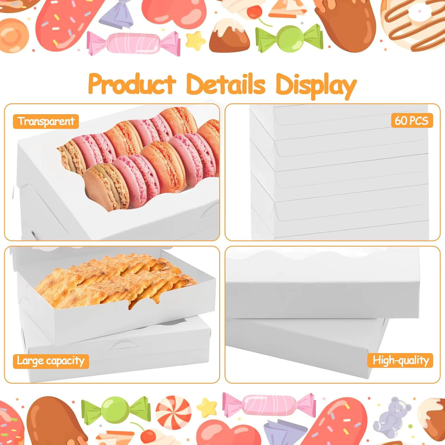 Umweltfreundliche Kraftpapier-Geschenkbox für Kekse und Brot, wiederverwendbare Lebensmittelverpackung für Weihnachten, Hochzeit oder Geburtstag - Bild 1