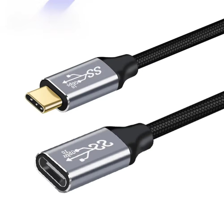 MIIQNUS USB-C Verlängerungskabel mit 100W PD Schnellladefunktion, USB 3.1 Gen 2 Datenleitung mit 10 Gbit/s und 4K @ 60Hz Videoübertragung, Schwarz - Bild 7