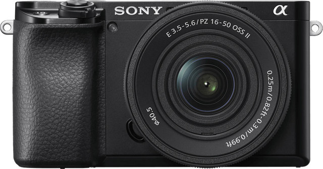 Sony Alpha A6100 APS-C Systemkamera mit 16-50mm f/3.5-5.6 OSS II Objektiv in Schwarz - Bild 1
