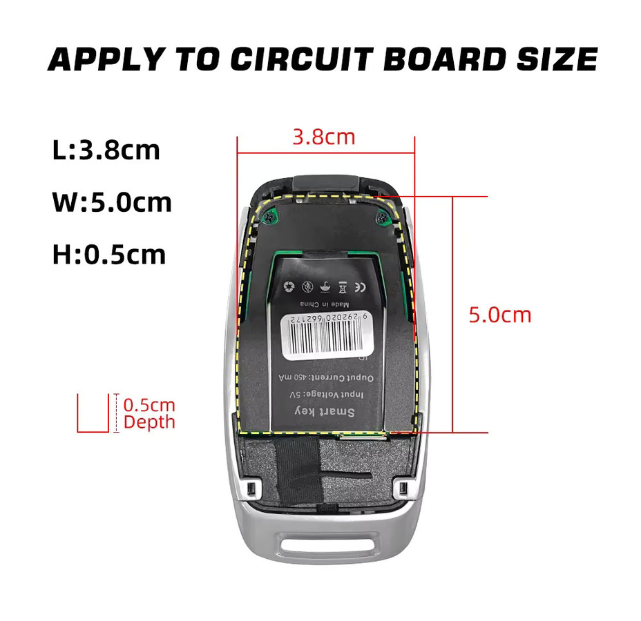YIQIXIN Universal Smart Remote LCD Key CF920 für BMW Benz Audi Fiat KIA Hyundai VW Jaguar Mazda Nissan Renault Honda in Schwarz mit One-Touch-Start - Bild 2