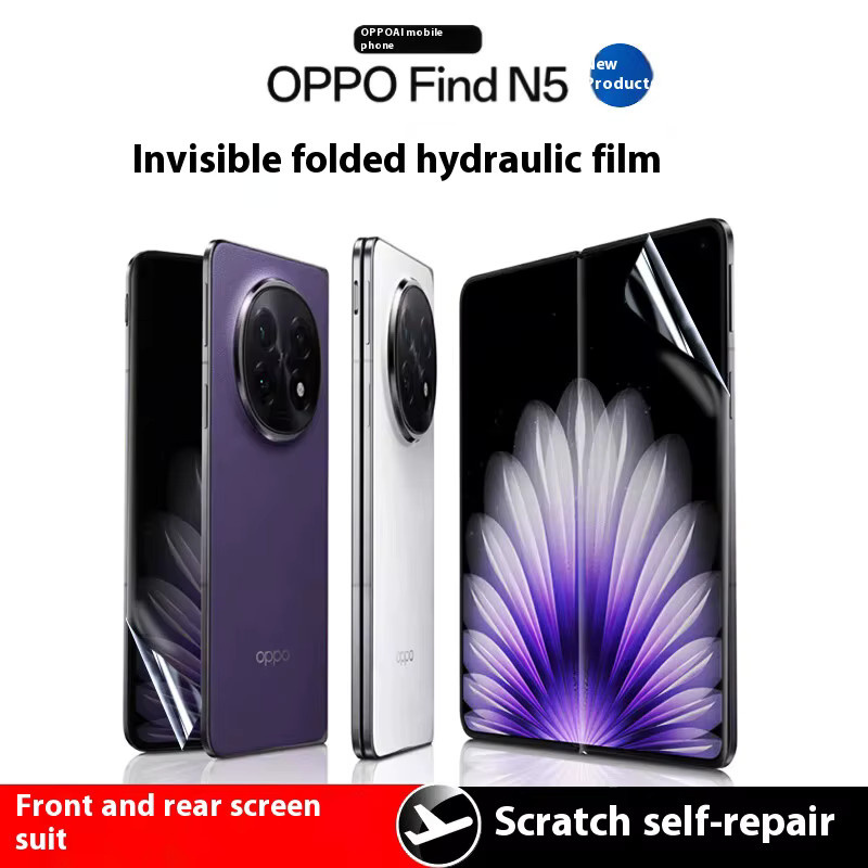 4-in-1 Matte Hydrogel TPU-Displayschutzfolie für Oppo Find N5, Find N2 und Find N3 inklusive Scharnieraufkleber, Transparent - Bild 5