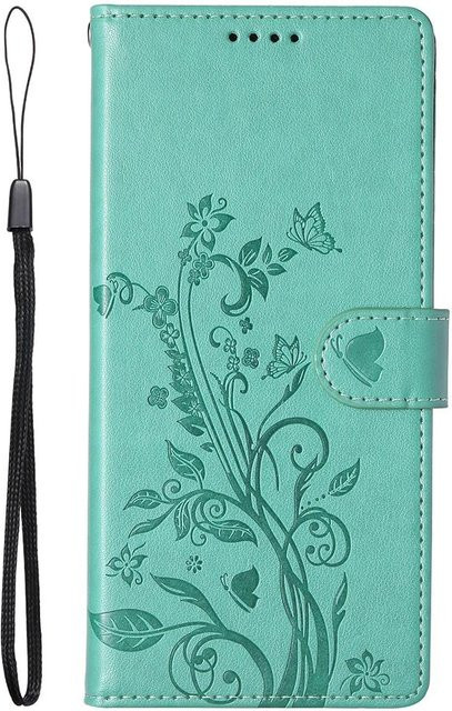 Flip-Ledertasche mit Kartenhalter für Samsung Galaxy S26 S25 S24 S23 S22 S21 S20 Ultra FE in Grün - Bild 1