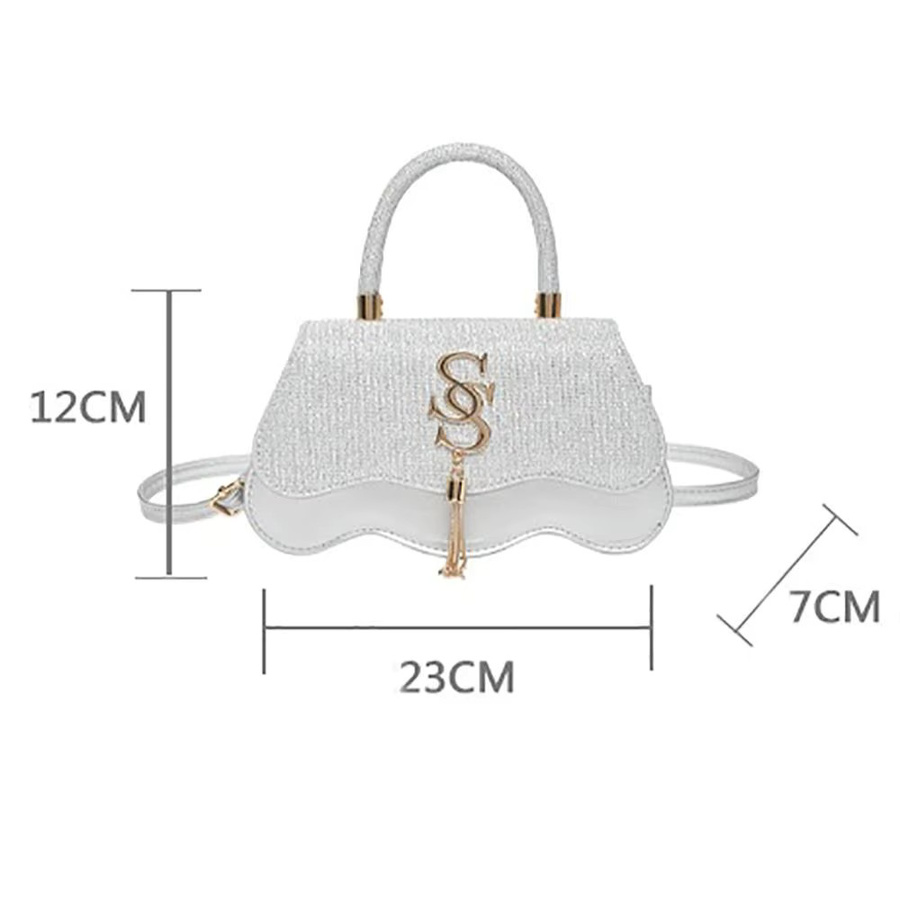 Clutch Handtasche Damen, PU, Kette - Bild 5