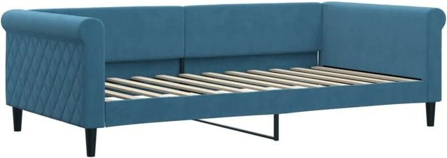 vidaXL Tagesbett Blau aus Samt mit Schlaffunktion und Armlehnen, B/T/H: 200 x 100 x 68 cm - Bild 1