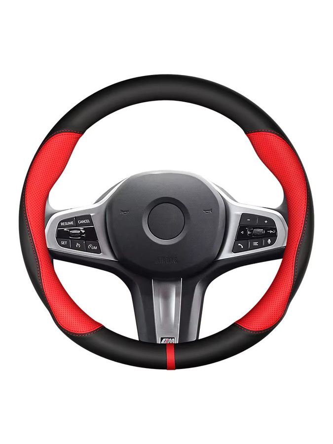 Auto-Lenkradbezug aus Wildleder und Leder für Skoda VRS Modelle wie Octavia, Karoq, Superb und Fabia - Bild 3
