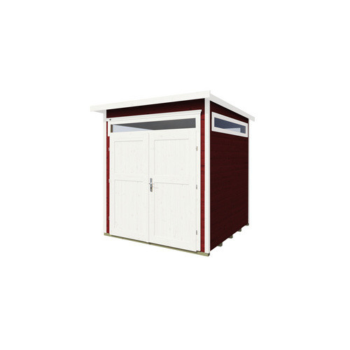 WEKA Gartenhaus 265 aus Holz mit Flachdach in Rot, B/H/T: 220 x 234 x 161 cm - Bild 3