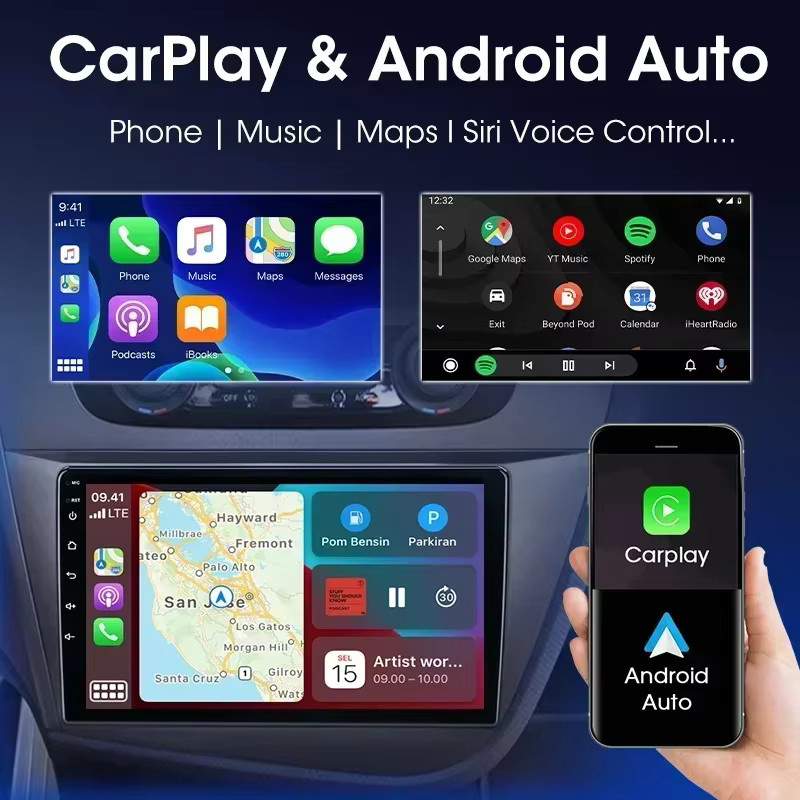 Srnubi 2 DIN Wireless Carplay Android Autoradio mit GPS für Seat Leon 2 MK2 2005–2012 Multimedia Player Stereo Head Unit in Schwarz - Bild 4