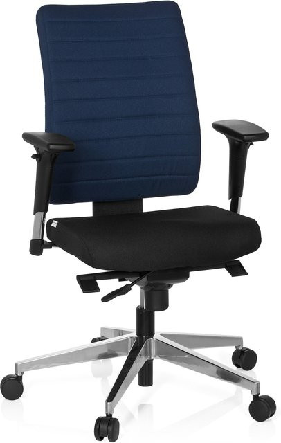 hjh OFFICE Profi Bürostuhl PRO-TEC 350 mit Armlehnen aus Stoff und Höhenverstellung - Bild 1