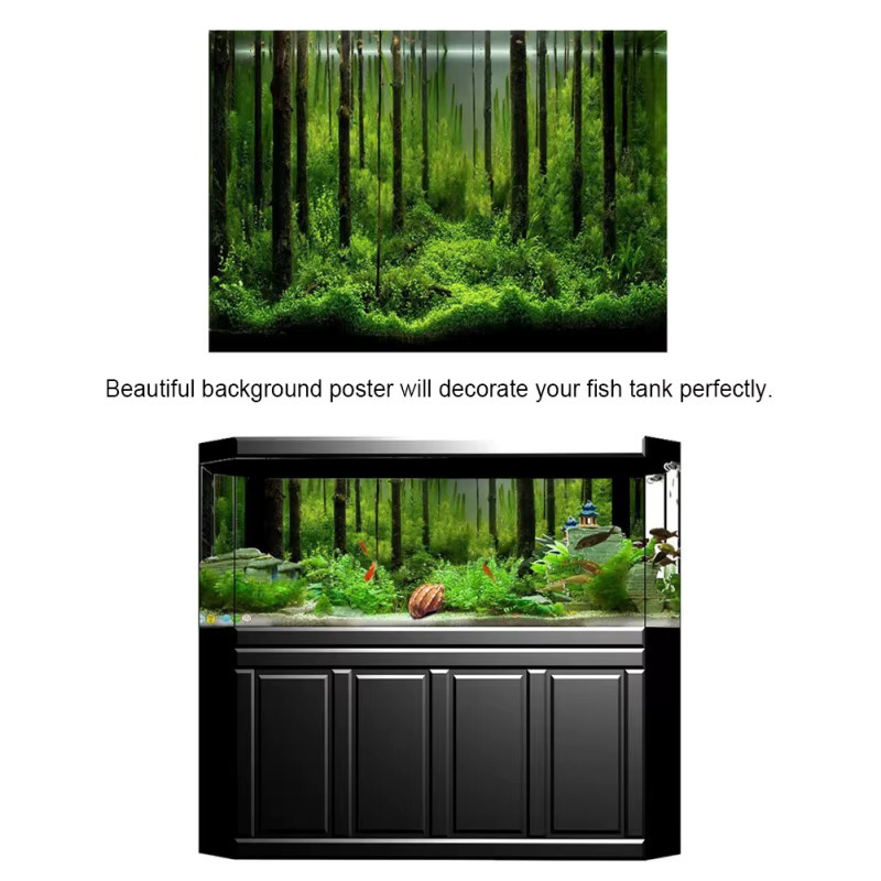 Qiilu Aquarium Hintergrundpapier aus PVC als Unterwasser Dekoration für dein Fischbecken - Bild 3