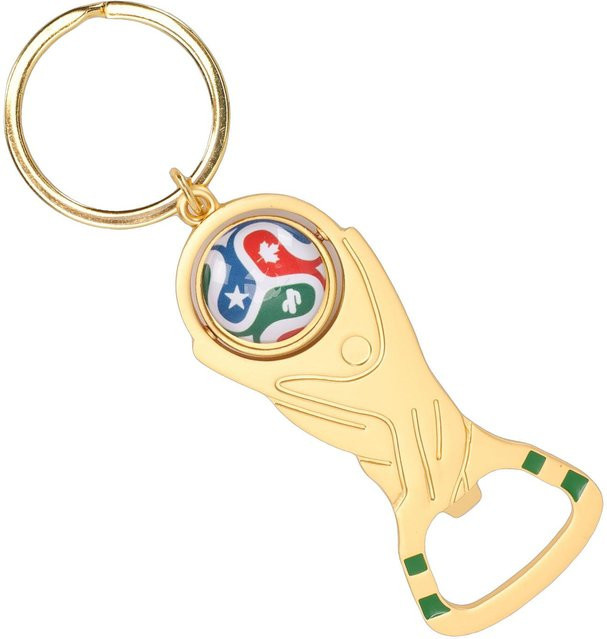 Igeteck Schlüsselanhänger Fußball-Flaschenöffner, Aluminiumlegierung, beige, Unisex - Bild 1