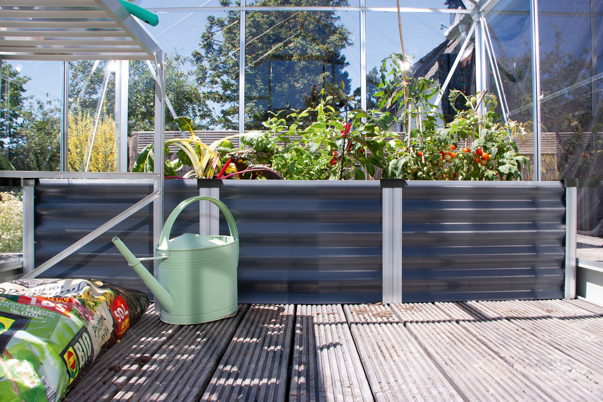 Vitavia Hochbeet Linus IN & OUT 401 S, Granit/Schwarz, B: 65 cm, L: 185 cm, H: 40 cm - Bild 3