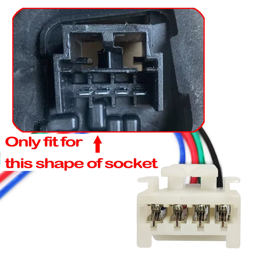 XUKEY Rücklicht Pigtail Stecker für Fiat Grande Punto und Alfa Romeo 156 159 GT, 4 Pin Vorverdrahteter Adapter Kabel, 51277254 - Bild 2