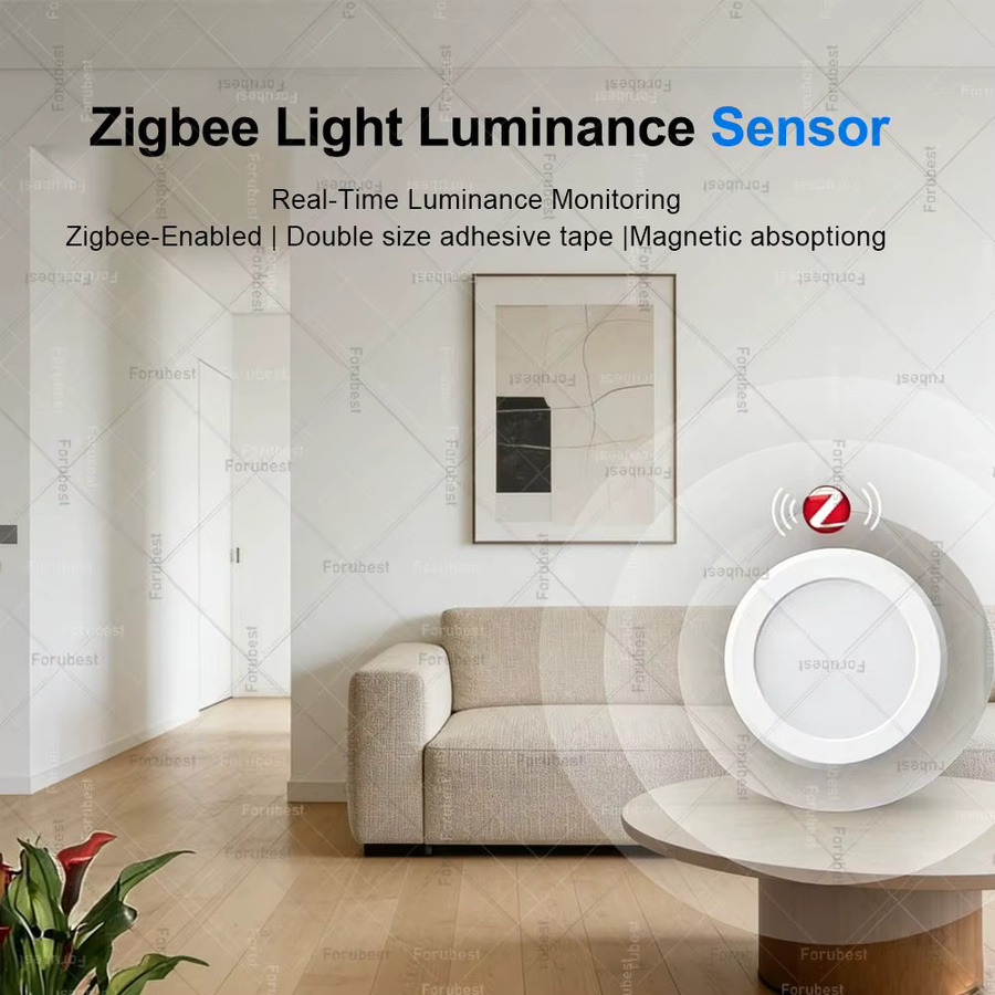 Forubest ZigBee Lichtsensor zur Smart Home Automation als Helligkeits- und Beleuchtungsdetektor für Tuya und Home Assistant, Farbe: Weiß - Bild 4