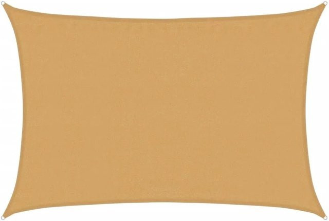 vidaXL Sonnensegel rechteckig aus HDPE in Sandfarbe, B/T: 3,5 x 4,5 m - Bild 1