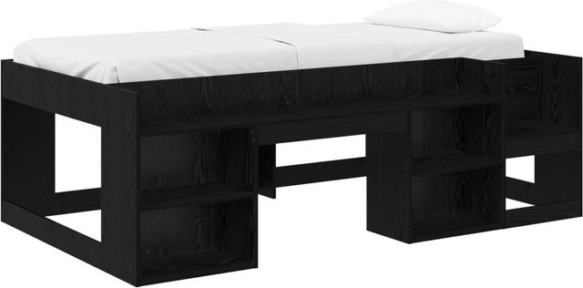 vidaXL Kinderbettgestell mit Stauraum in Schwarzer Eiche, B/T/H: 90 x 200 x 120 cm - Bild 1