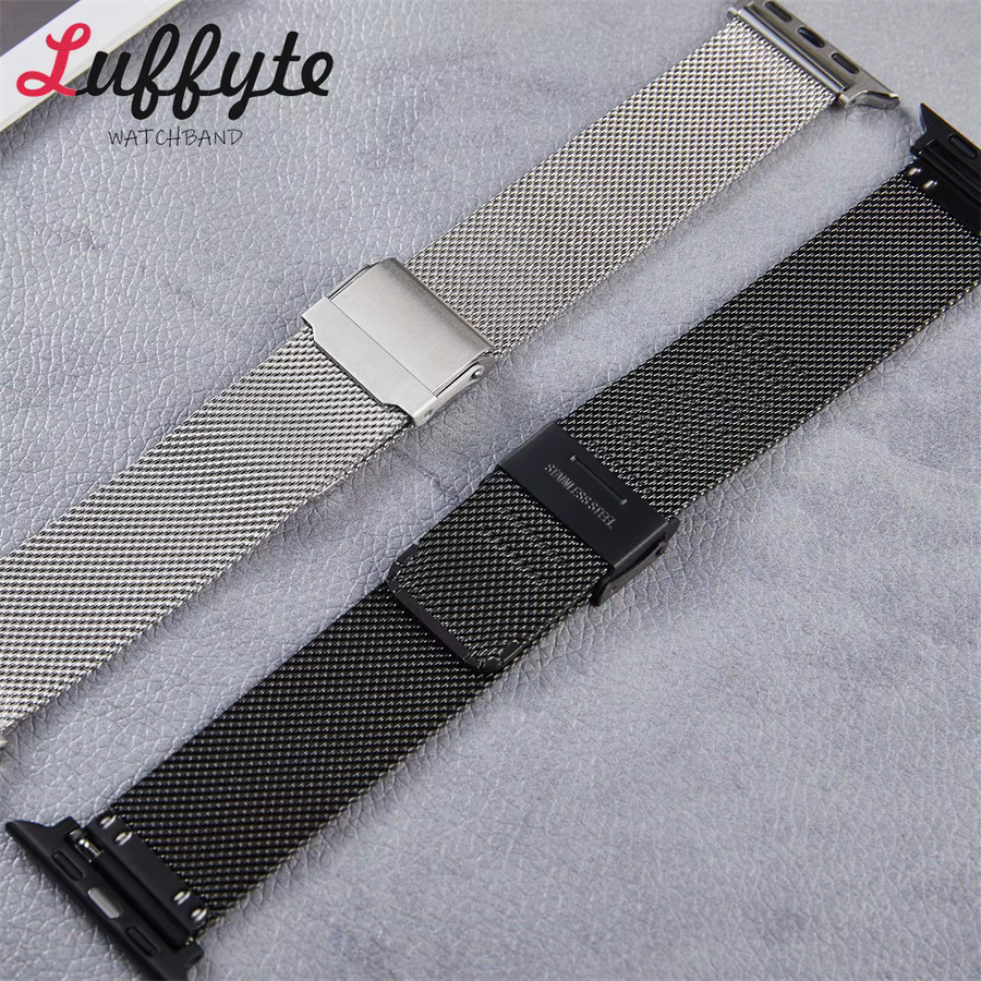 luffyte Uhrenarmband Mesh-Edelstahl, Silber, Unisex - Bild 1