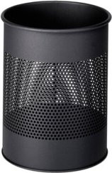 Durable Papierkorb aus Metall rund mit Perforation, Anthrazit, Durchmesser: 16,5 cm - Bild 1